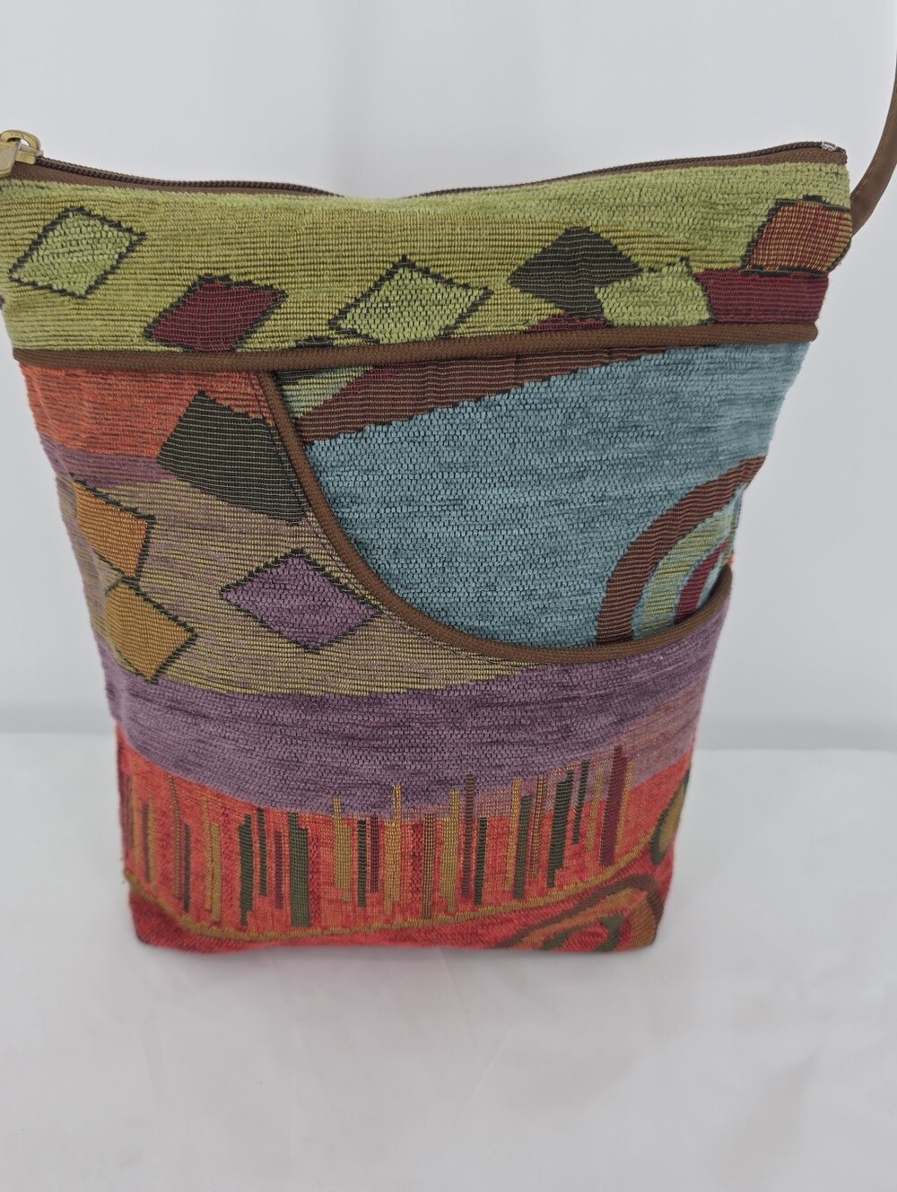 Danny K Beverly Hills Tapestry Crossbody Bag Made USA Boho Multicolor Purse